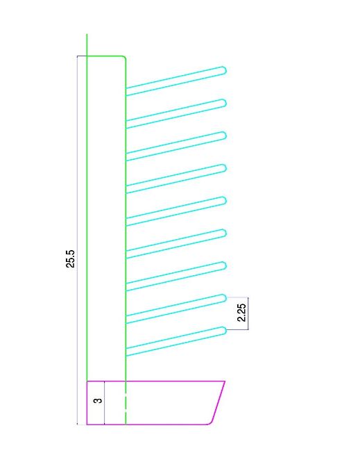 bottle drying rack 41 Drawing Front